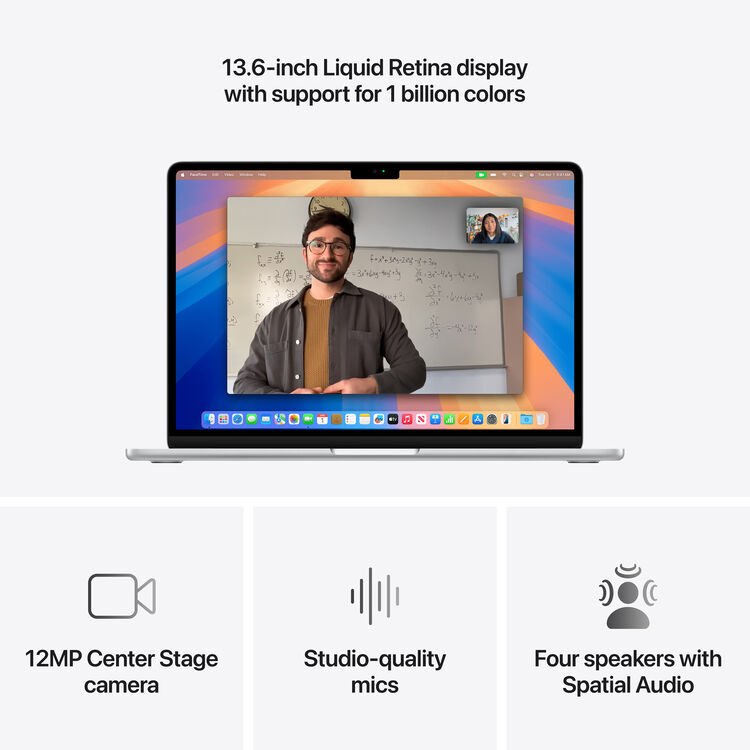 Open Box - Apple MacBook Air w/ Touch ID (2025) 13.6" Laptop - Silver (Apple M4 / 16 GB RAM / 512 GB SSD / MacOS)