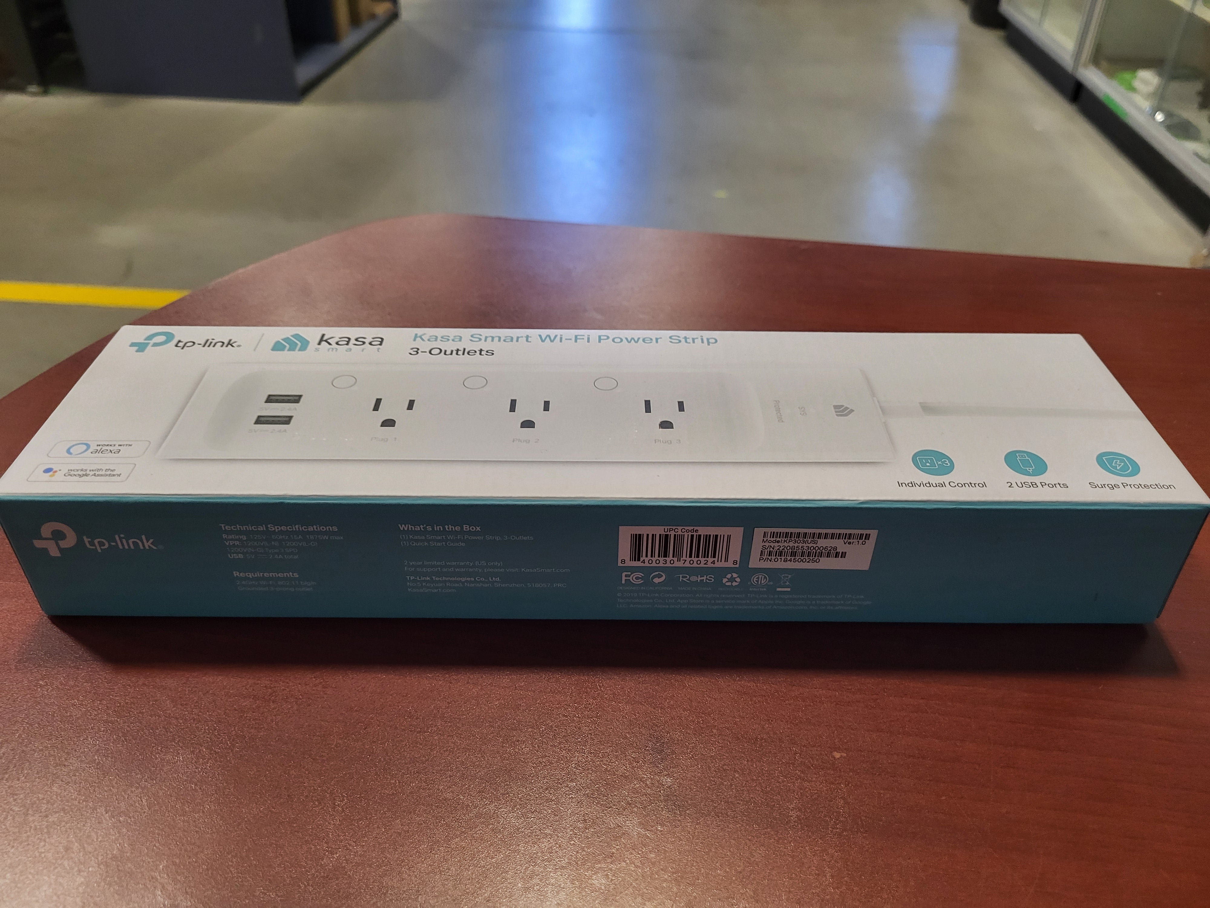 Brand New - Kasa Smart KP303(US) Kasa Smart Wi-Fi Power Strip - KP303(US)