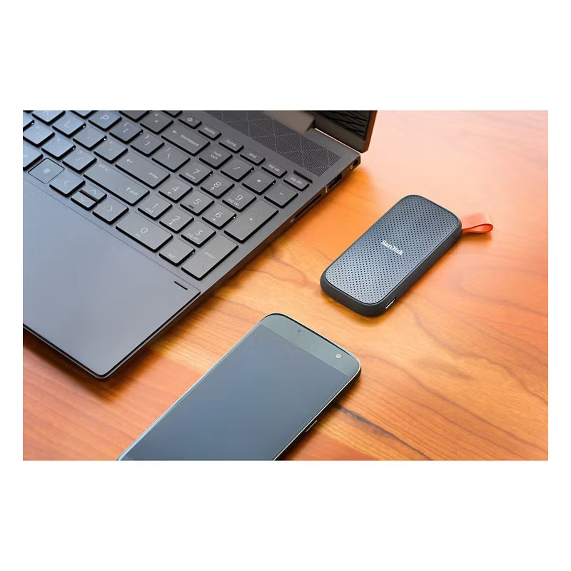 Open Box - SanDisk SDSSDE30-1T00 Portable SSD External 1TB - Black