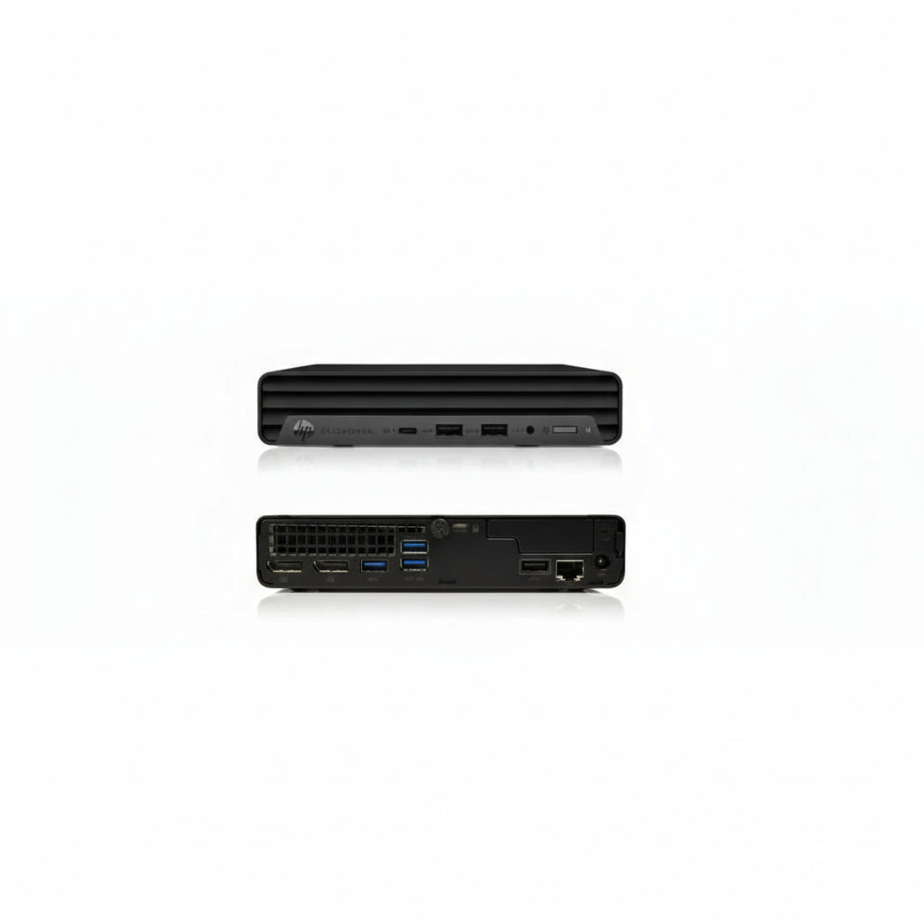 Refurbished (Excellent) - HP EliteDesk 800 G6 Mini Desktop - Black (Intel i5-10500T / 16 GB RAM / 256 GB SSD / Windows 11 Pro)
