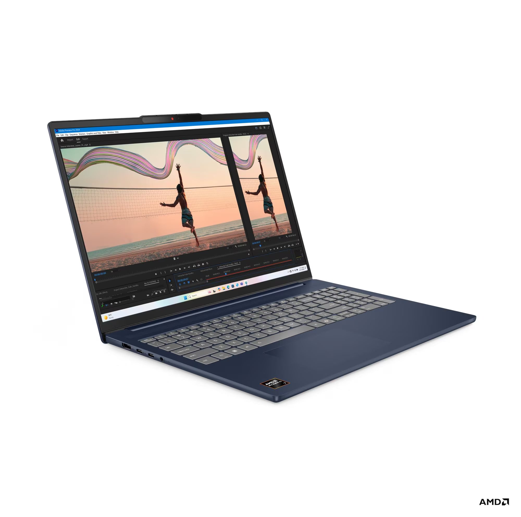 Refurbished (Excellent) - Lenovo IdeaPad Slim 5 83HY001KUS 16" Touchscreen Laptop - Cosmic Blue (AMD RYZEN AI 7 350 / RAM / 1 TB SSD / Windows 11 HOME)