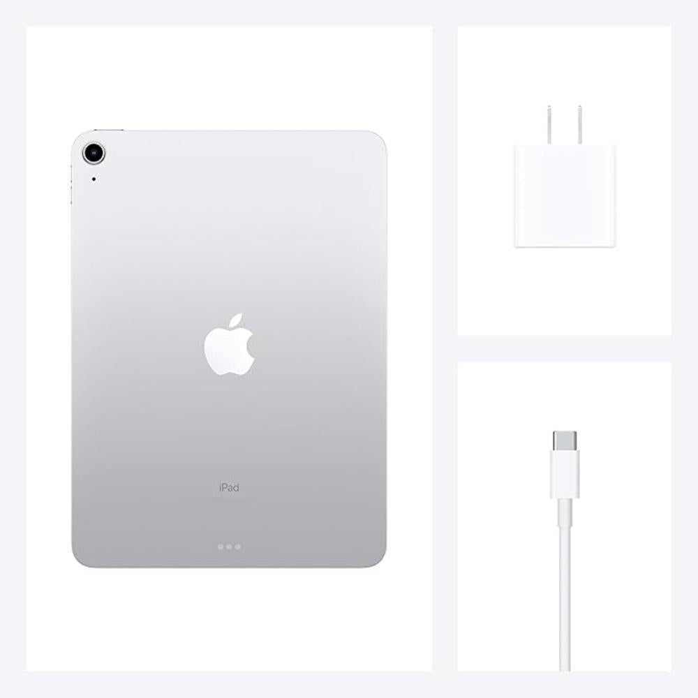 Refurbished (Excellent) - Apple iPad Air 4 ( WiFi + Cellular) 10.9" Touchscreen Tablet - Silver (Apple A14 Bionic chip / 4 GB RAM / 256 GB eMMC / MacOS)