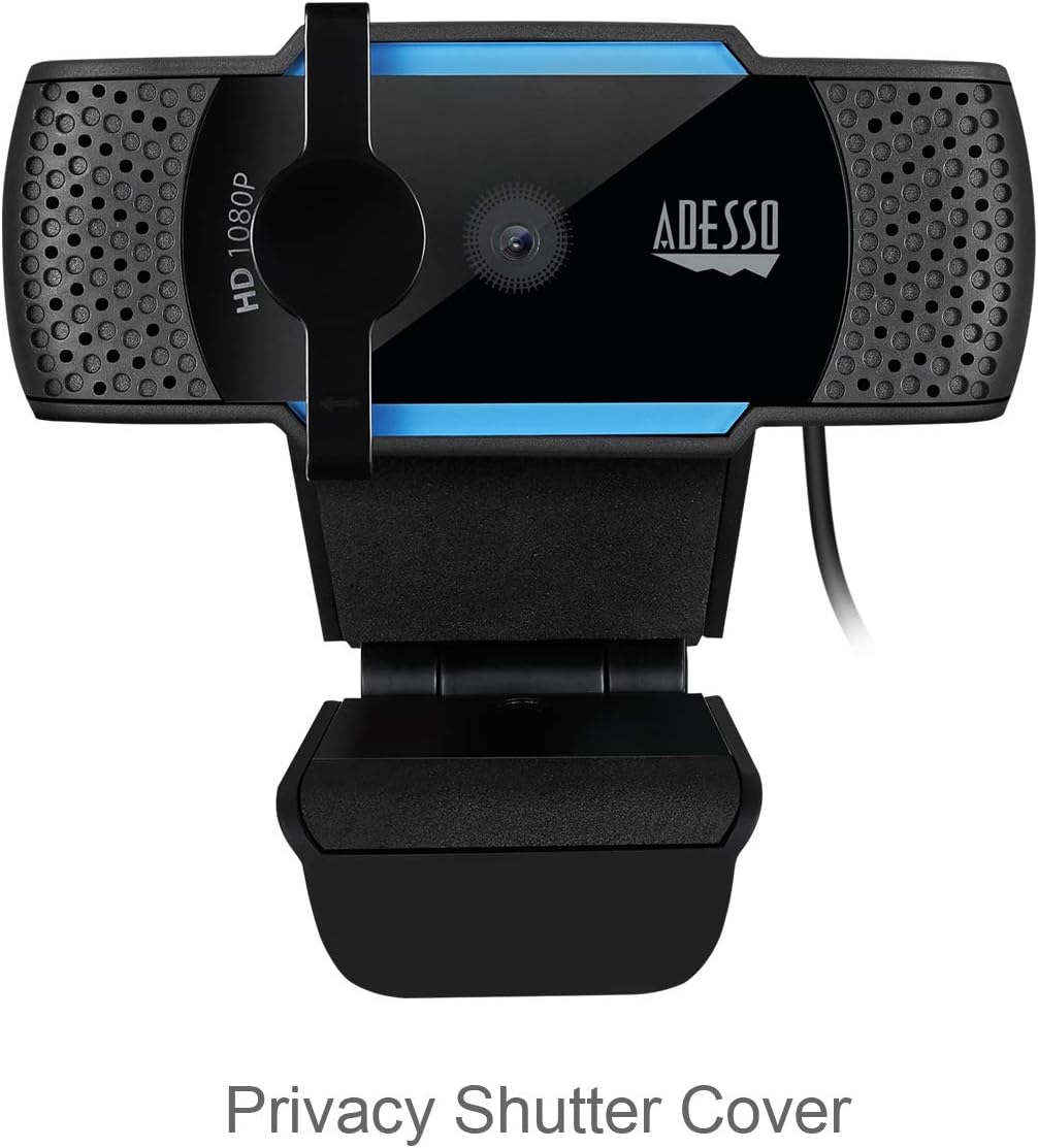 Brand New - Adesso CyberTrack H5 1080P HD H.264 Auto Focus USB Webcam with Built-in Dual Microphone