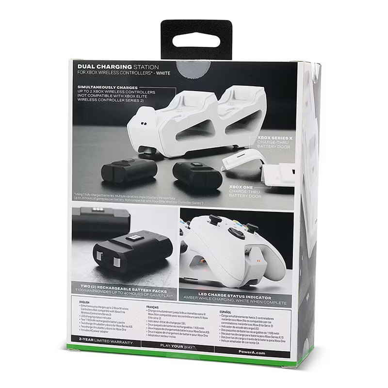 Open Box - PowerA Duo Charging Station for Xbox Series X|S - White , Xbox