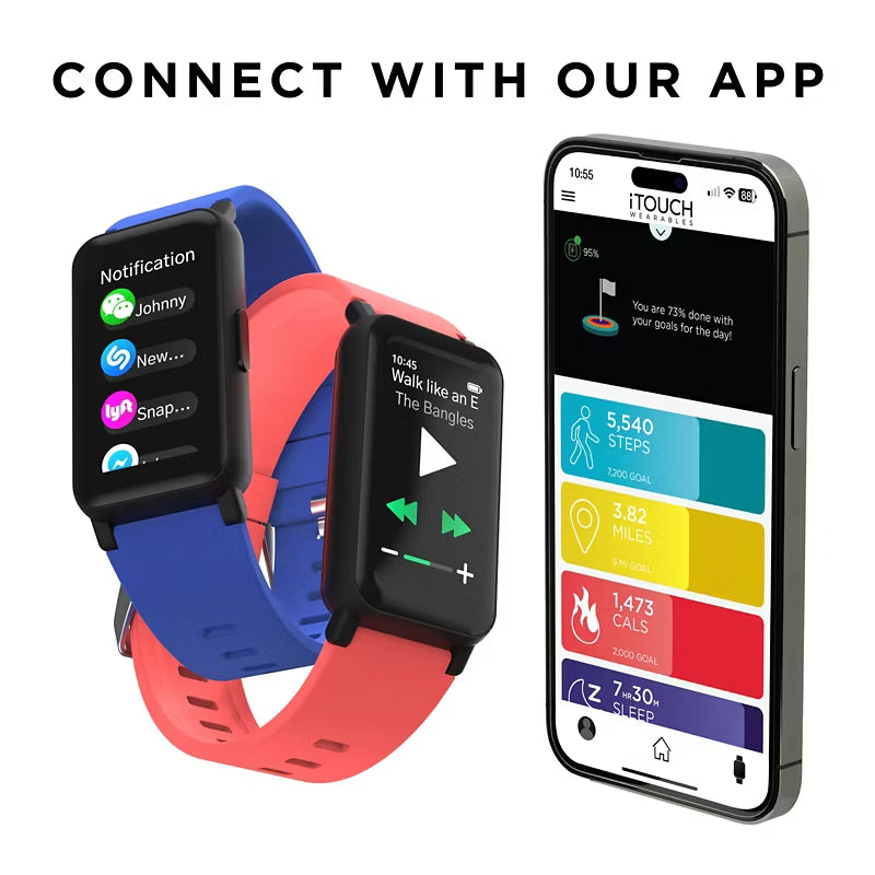 Open Box - iTouch TC4S01-G02 Active 4 Unisex Black Smartwatch Fitness Tracker