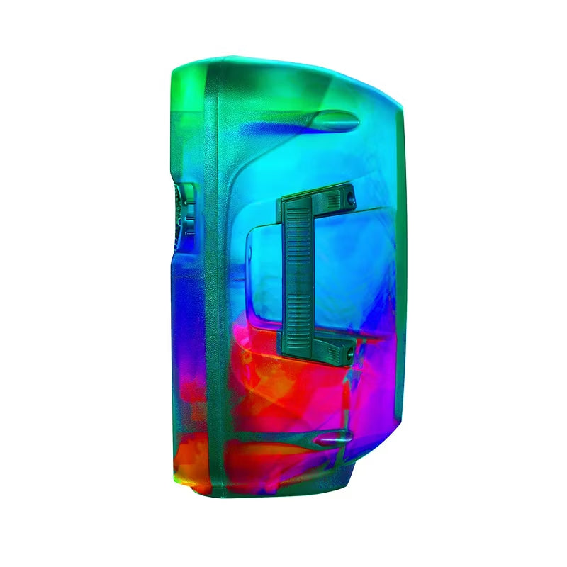 Open Box - QFX 8" Translucent Portable Party Speaker With Rechargeable Battery and Wired Microphone