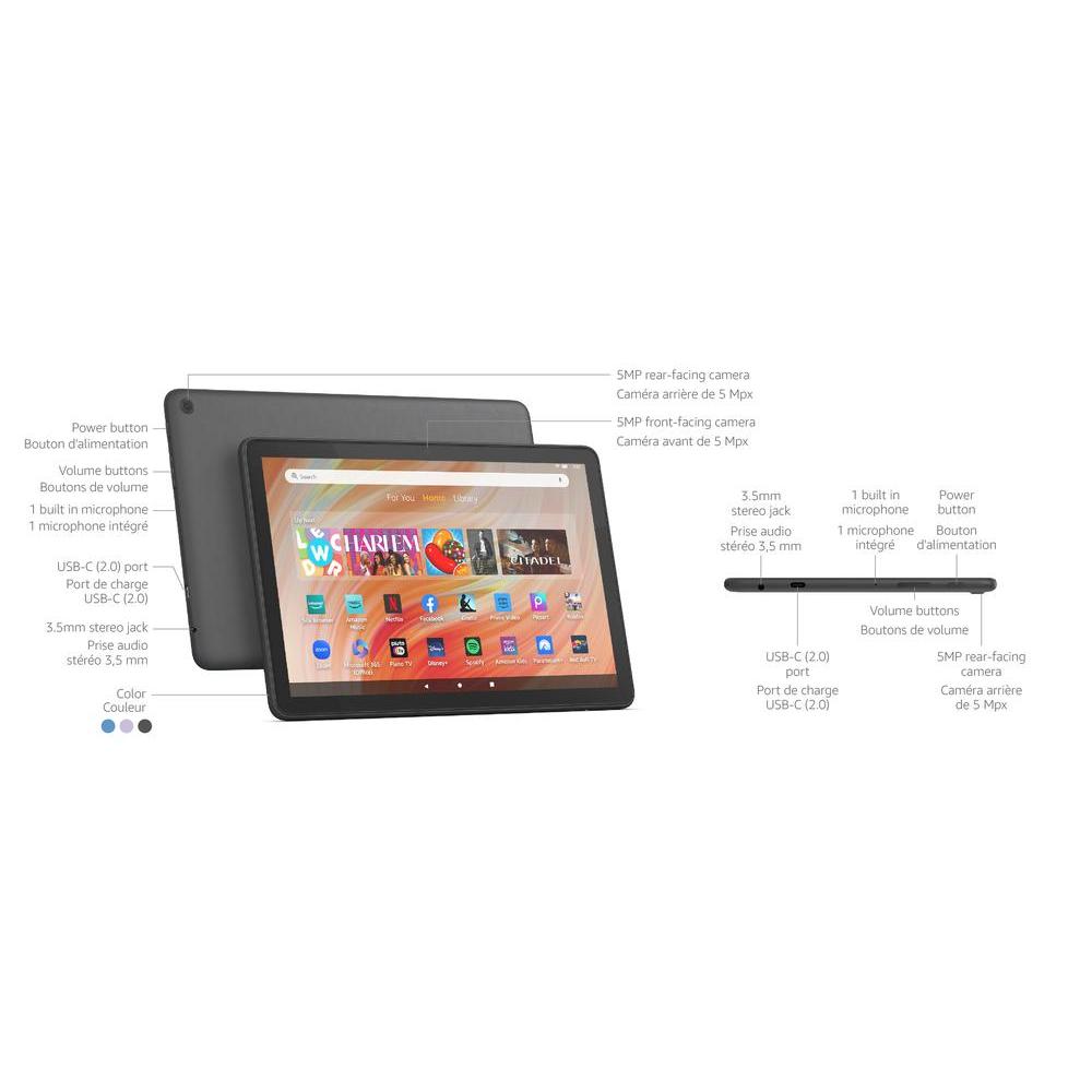Open Box - Amazon Amazon Fire HD 10 tablet Fire HD 10 tablet 10.1" Touchscreen - Black (Arm Cortex-A76 / 3 GB RAM / 32 GB eMMC / )