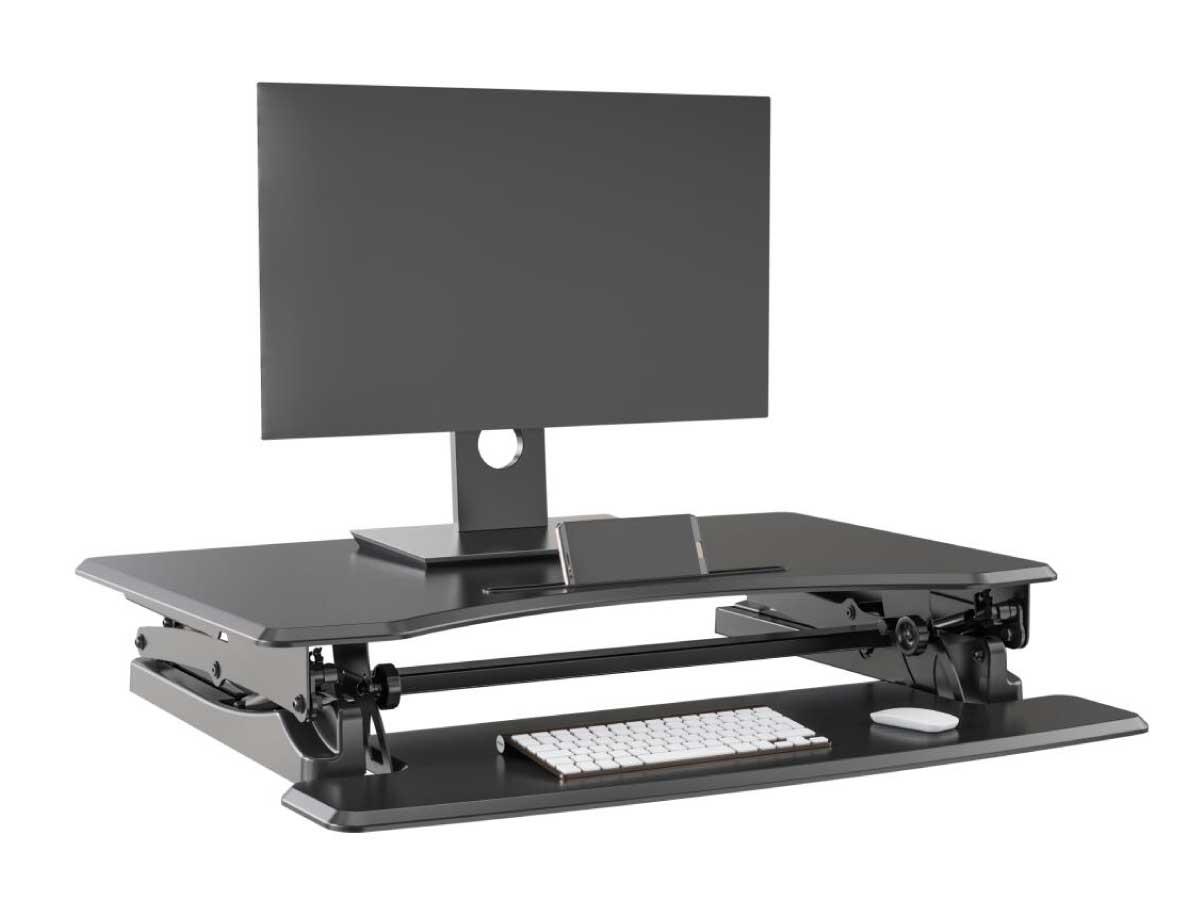 Brand New - ErgoMicro VMSD10 Pneumatic Sit-to-Stand Desktop Riser