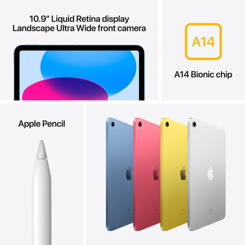 Open Box - Apple iPad 10th Gen (WiFi Only) 10.9" Tablet - Blue (Apple A14 Bionic chip / 4 GB RAM / 256 GB eMMC / MacOS)
