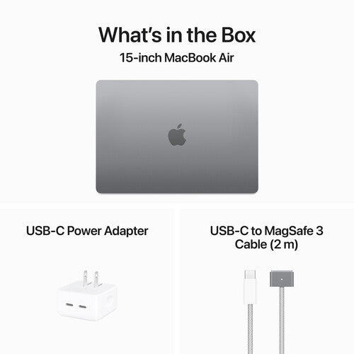 Open Box - Apple MacBook Air (MXD13LL/A) w/Touch ID (2024) 15.3" Laptop - Space Gray (Apple M3 / 16 GB RAM / 512 GB SSD / MacOS)