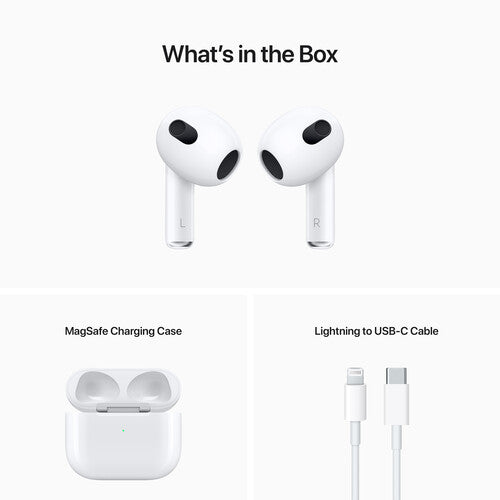 Refurbished (Fair) - Apple MME73LL/A AirPods 3rd Gen with MagSafe Charging Case - White
