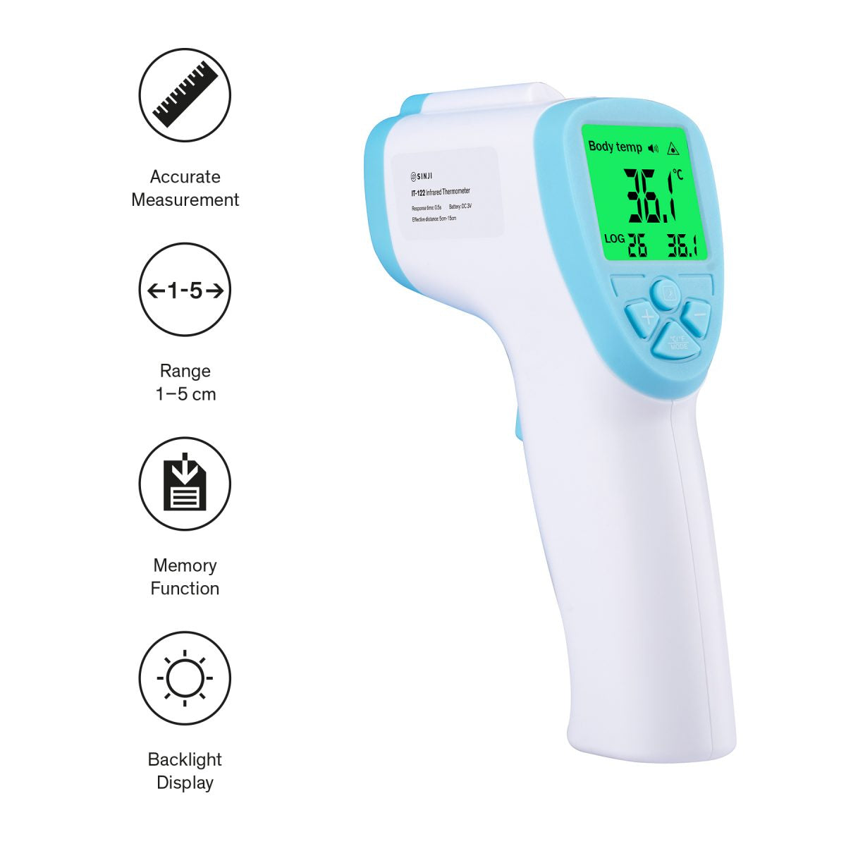 Brand New - BRAV IT-122 Infrared Touchless Thermometer IT-122 - 32Temp