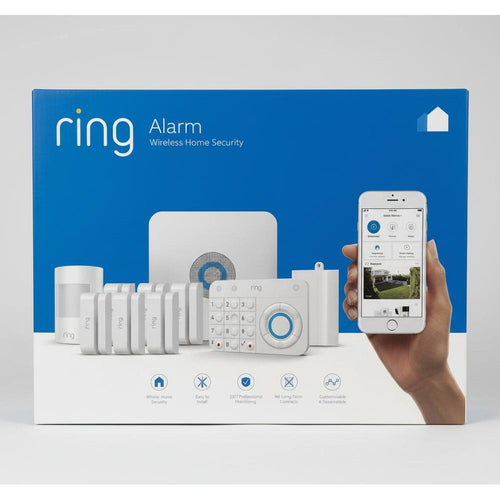 Open Box - Ring 4K11S7-0ENC Alarm 10-Piece Kit - Home Wireless Security System - White