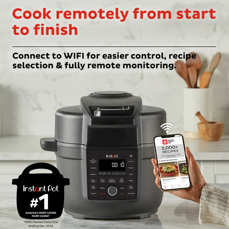 Open Box - Instant Pot® 140-0060-01 Duo™ Crisp™ 6.5QT with Ultimate Lid Smart Multi-Cooker and Air Fryer