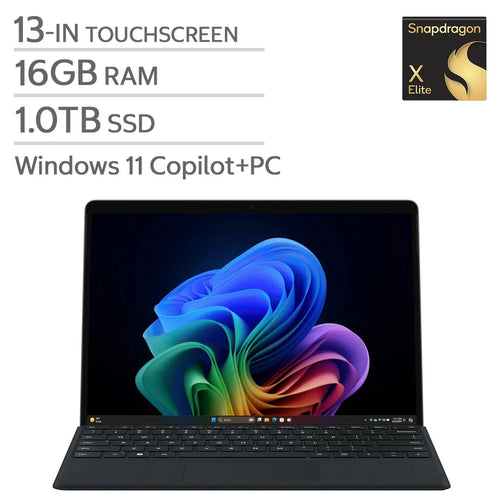 Open Box - Microsoft Surface Pro Copilot+ PC EP2-23855 13" Touchscreen Laptop - Black (Snapdragon® X Elite  /  RAM / 1 TB SSD / Windows 11 Home)