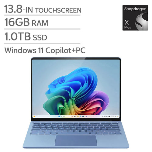 Refurbished (Excellent) - Microsoft Surface Laptop Copilot+ PC EP2-19289 13.8" Touchscreen Laptop - Blue (Qualcomm® Snapdragon™ X Plus /  RAM / 1TB SSD / Windows 11 Home)
