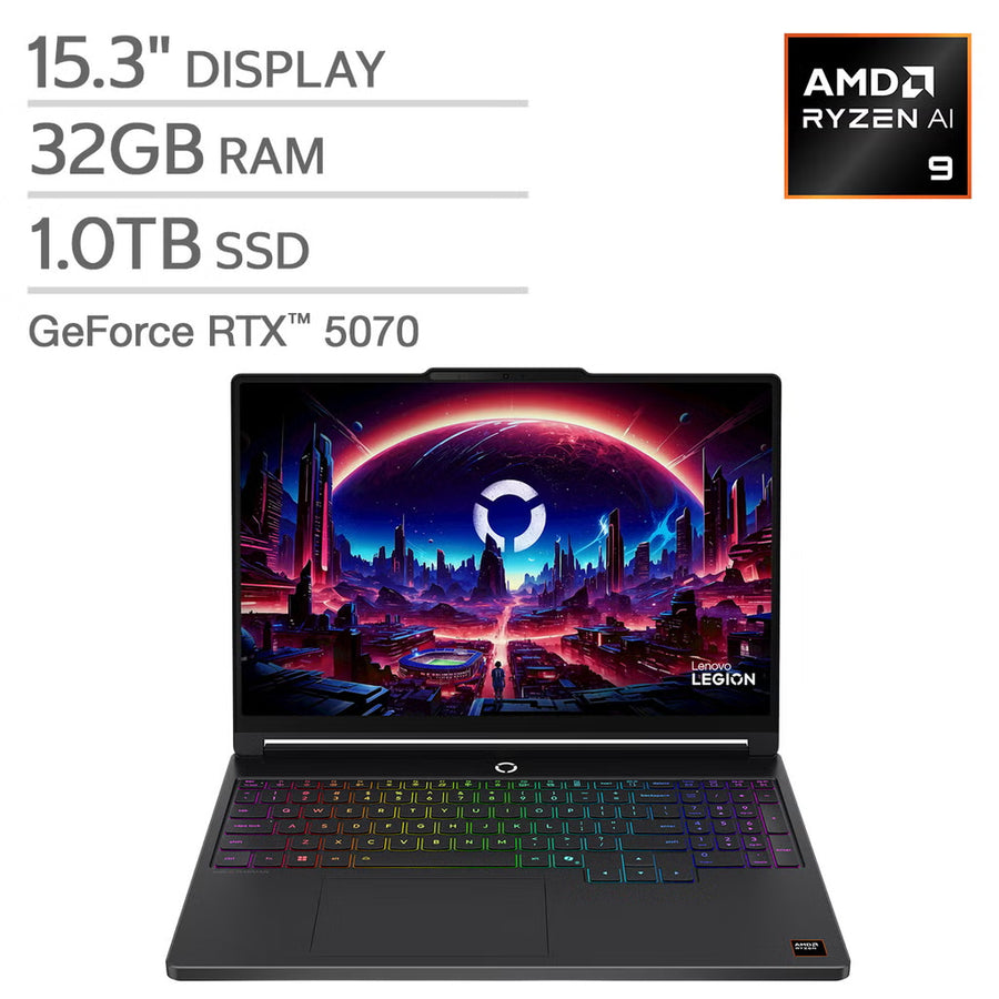 Open Box - Lenovo Legion 5 83Q6003BUS 15.3" Gaming Laptop - Black (AMD Ryzen 9 465 NPU 50 TOPS / 32 GB RAM / 1 TB SSD / Windows 11 Home)