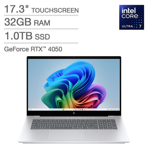 Open Box - HP OmniBook 7 AI 17,3" Touchscreen Laptop - Silver (Intel® Core™ Ultra 7 258V  (47 NPU TOPS) / 32 GB RAM / 1 TB SSD / GeForce RTX™ 4050 / Windows 11 Home)