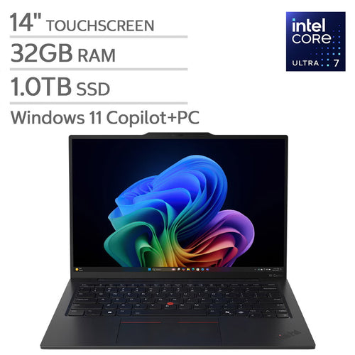 Open Box - Lenovo ThinkPad X1 Carbon G13 Aura Edition Touchscreen Laptop - Black (Intel Core™ Ultra 7 258V (4 P-core + 4 E-core) / 32 GB RAM / 1 TB SSD / Windows 11 Pro)