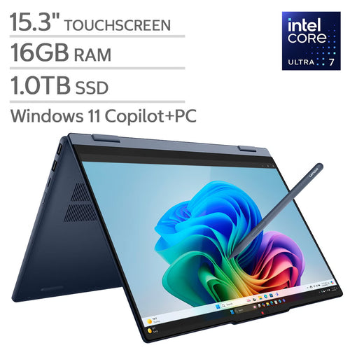 Open Box - Lenovo Lenovo IdeaPad 5i 2 83UL0004US 15.3" Touchscreen Laptop - Cosmic Blue (Intel® Core Ultra 7 Processor 355 Series 3 / 16 GB RAM / 1 TB SSD / Windows 11 Home)