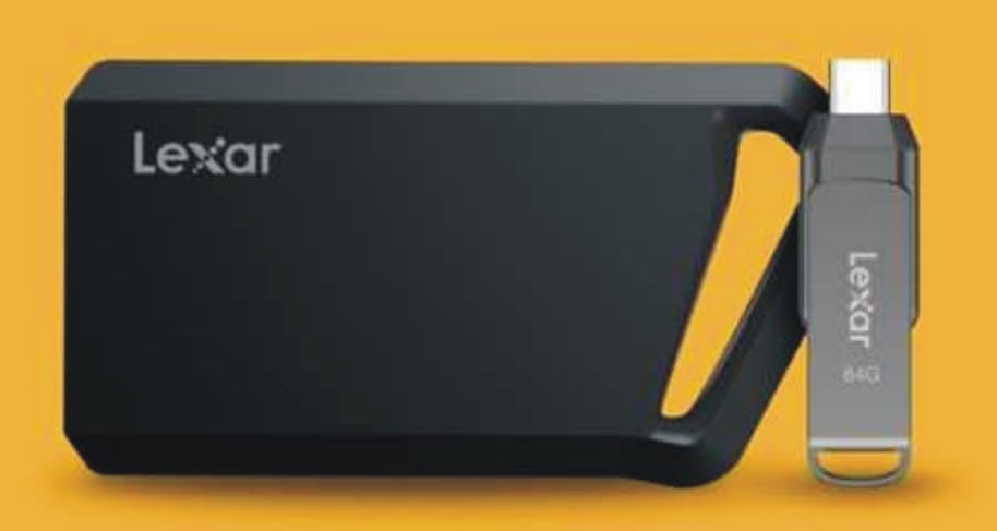 Brand New - Lexar High-Performance 1TB NVMe Portable SSD and 64GB