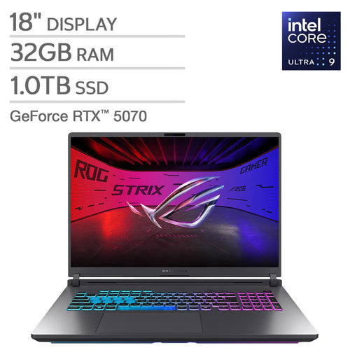 Open Box - Asus ROG Strix G18 18" Gaming Laptop (Intel Core Ultra 9 Series 2 /  RAM / 1 TB SSD / RTX 5070 / Windows 11 Home)