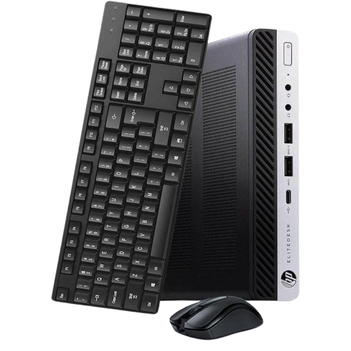 Refurbished (Excellent) - HP EliteDesk 800 G4 Desktop Mini w/ Keyboard and Mouse (Intel i5-8500 / 16 GB RAM / 256 GB SSD / Windows 11 Pro)