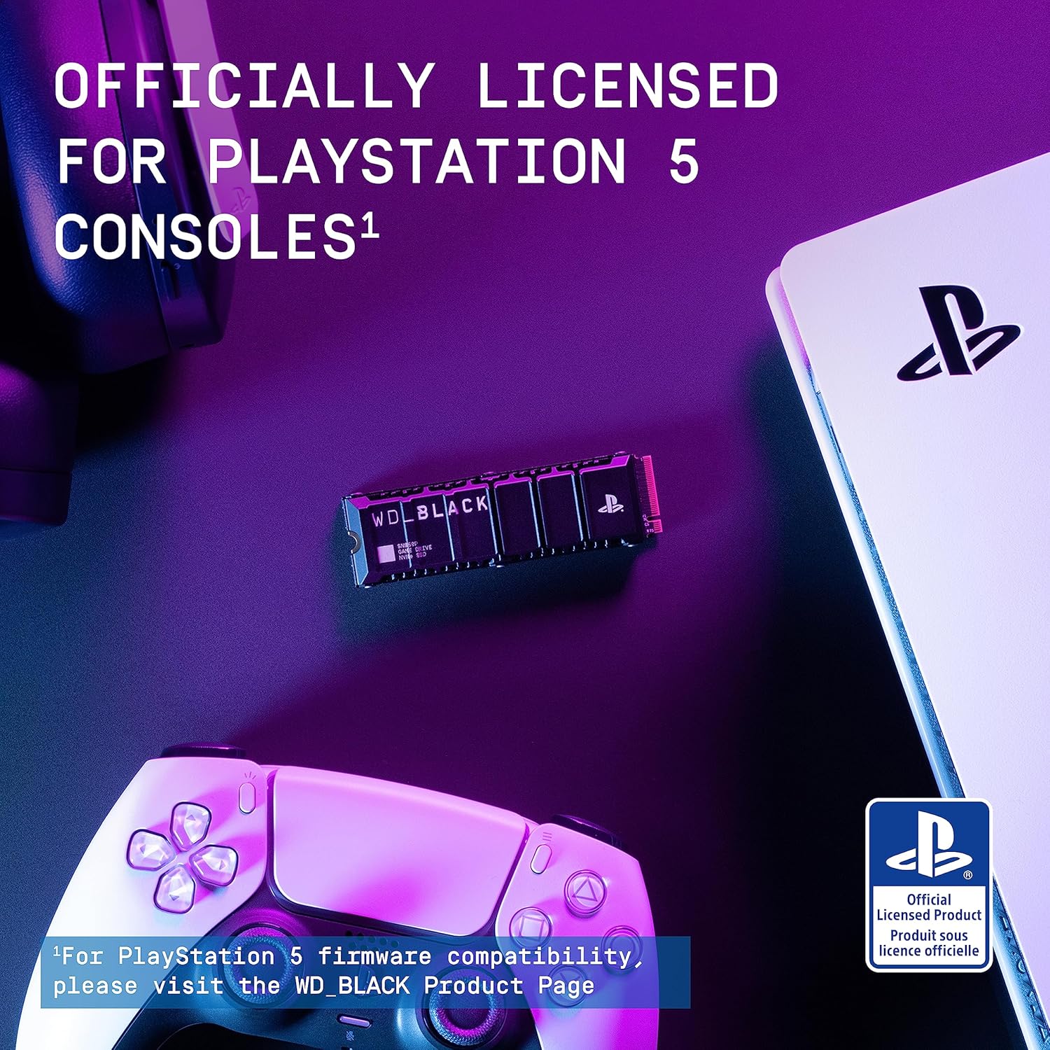Refurbished (Excellent) - Western WD_BLACK 1TB SN850P NVMe M.2 SSD Officially Licensed Storage Expansion for PS5 Consoles, up to 7300MB/s