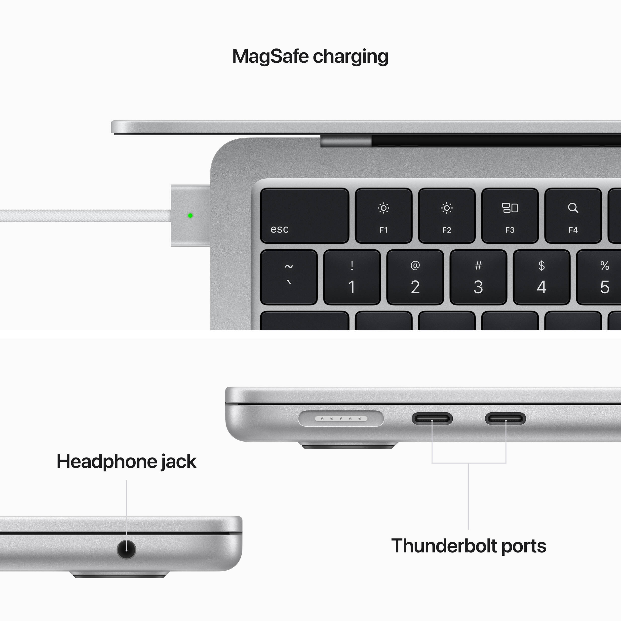 Open Box - Apple MacBook Air (2022) 13.6" Laptop - Silver (Apple M2 / 8 GB RAM / 512 GB SSD / MacOS)