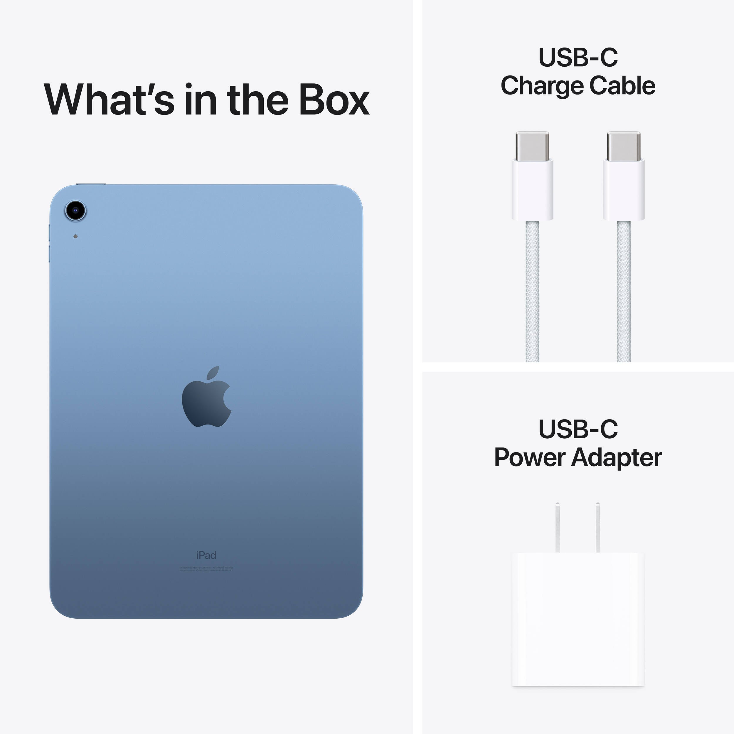 Open Box - Apple iPad with WiFi (10th Generation) 10.9" Tablet - Blue (Apple A14 Bionic / 8 GB RAM / 64GB eMMC / MacOS)