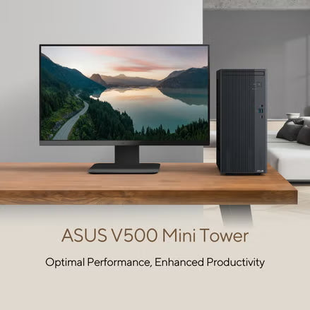 Open Box - Asus V500 Mini Tower V500MV-IS706 Desktop - Black (Intel® Core™ i7-13620H / 16 Gb RAM / 1 TB SSD / Windows 11 Home 64 bit)