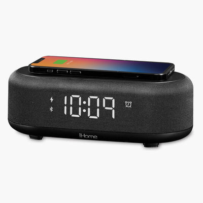 Open Box : IHOME POWERBOOST -  Fast Wireless + USB Charging Alarm Clock Bluetooth Speaker