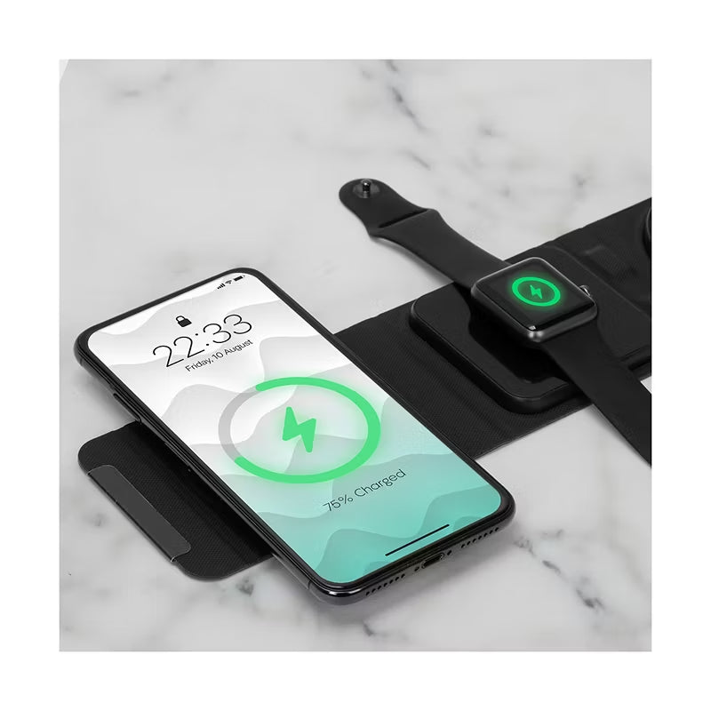 Open Box - IHome 3-in-1 Foldable Wireless Charging Pad with USB-C Wall Charger and USB-C Cable