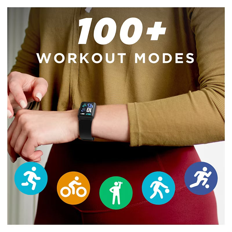 Open Box - iTouch TC4S01-G02 Active 4 Unisex Black Smartwatch Fitness Tracker