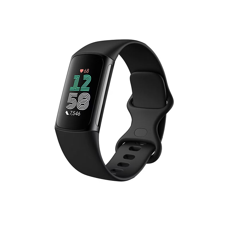 Open Box - Fitbit Charge 6 Health  Fitness Tracker Bundle with Bonus Band - Black