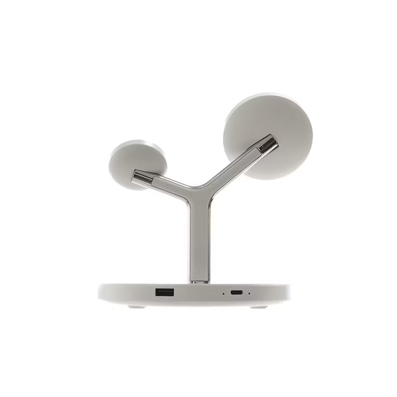 Refurbished (Excellent) - iHome 4-in-1 15W Magnetic Wireless Charging Stand - White