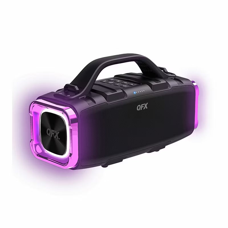 Open Box - QFX BT-ZX9 QFX High Powered Dual 3.5" Ipx6 Waterproof Boom Box Speaker with LED Lights