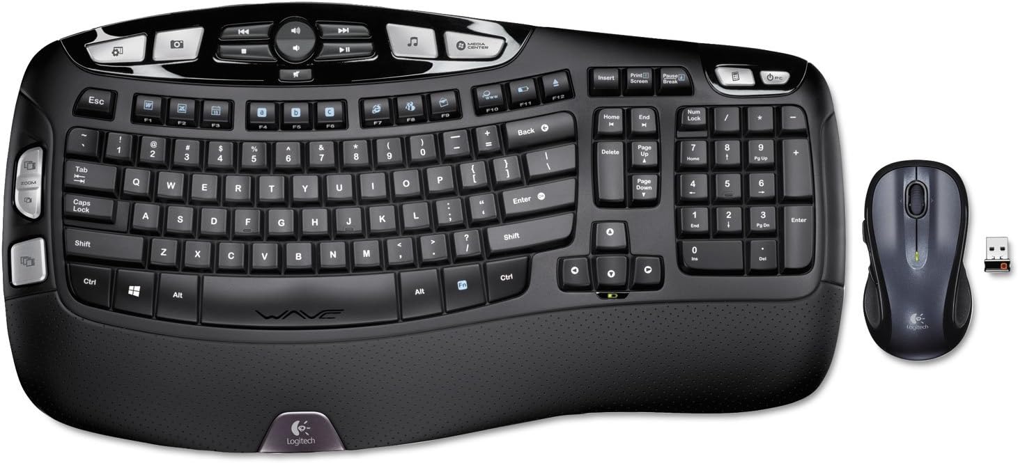 Logitech MK550 Wireless Ergonomic Wave Keyboard/Mouse Combo - Grade A