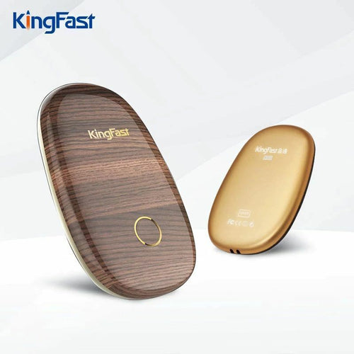 Open Box - Kingfast P610-120GB P610 120GB Portable SSD Grey Type-C Wood