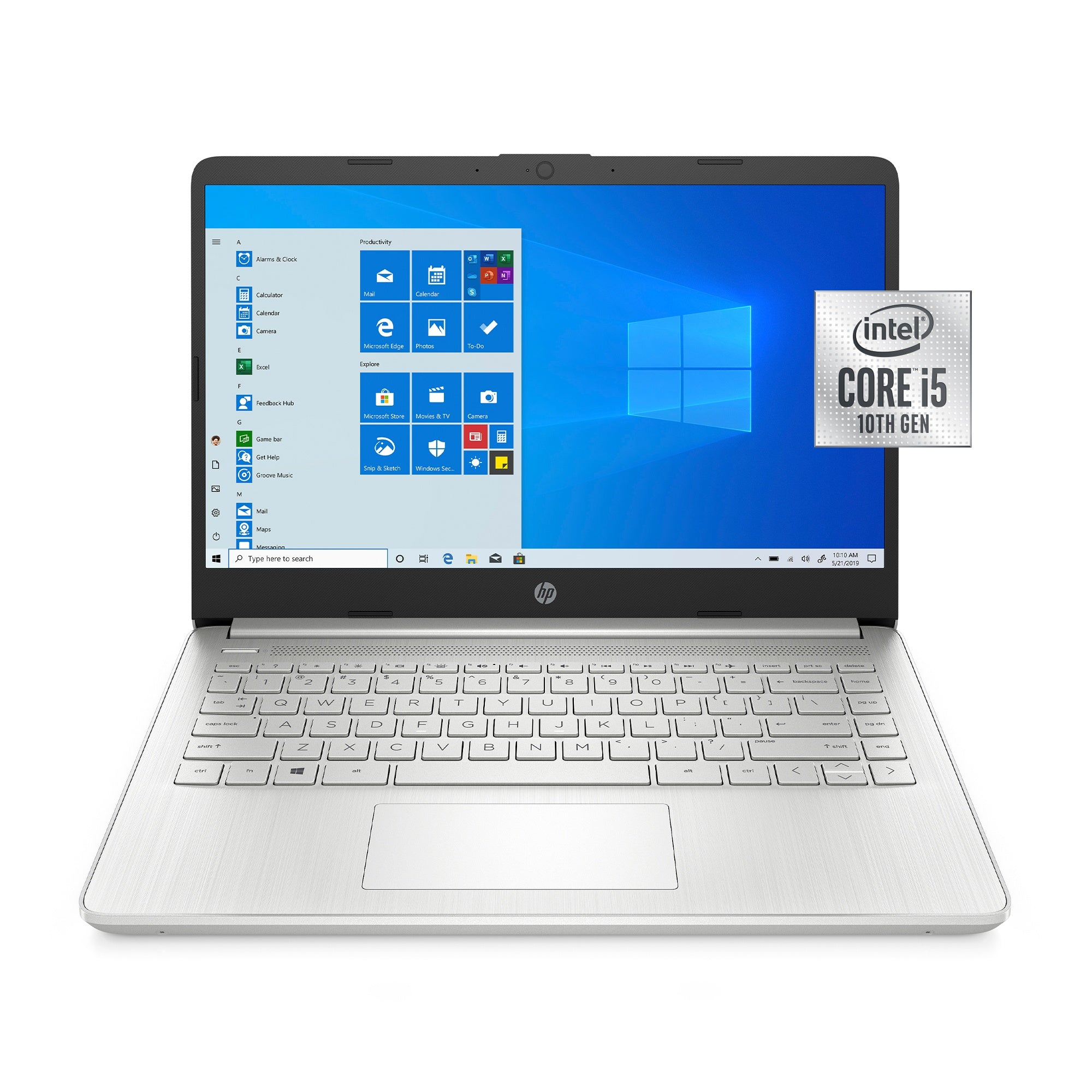 Open Box - HP 14_DQ1077WM/OB 14" Laptop - Silver ( i3-1005G1 / 8 GB RAM / 256 GB SSD / Windows 10 Home)