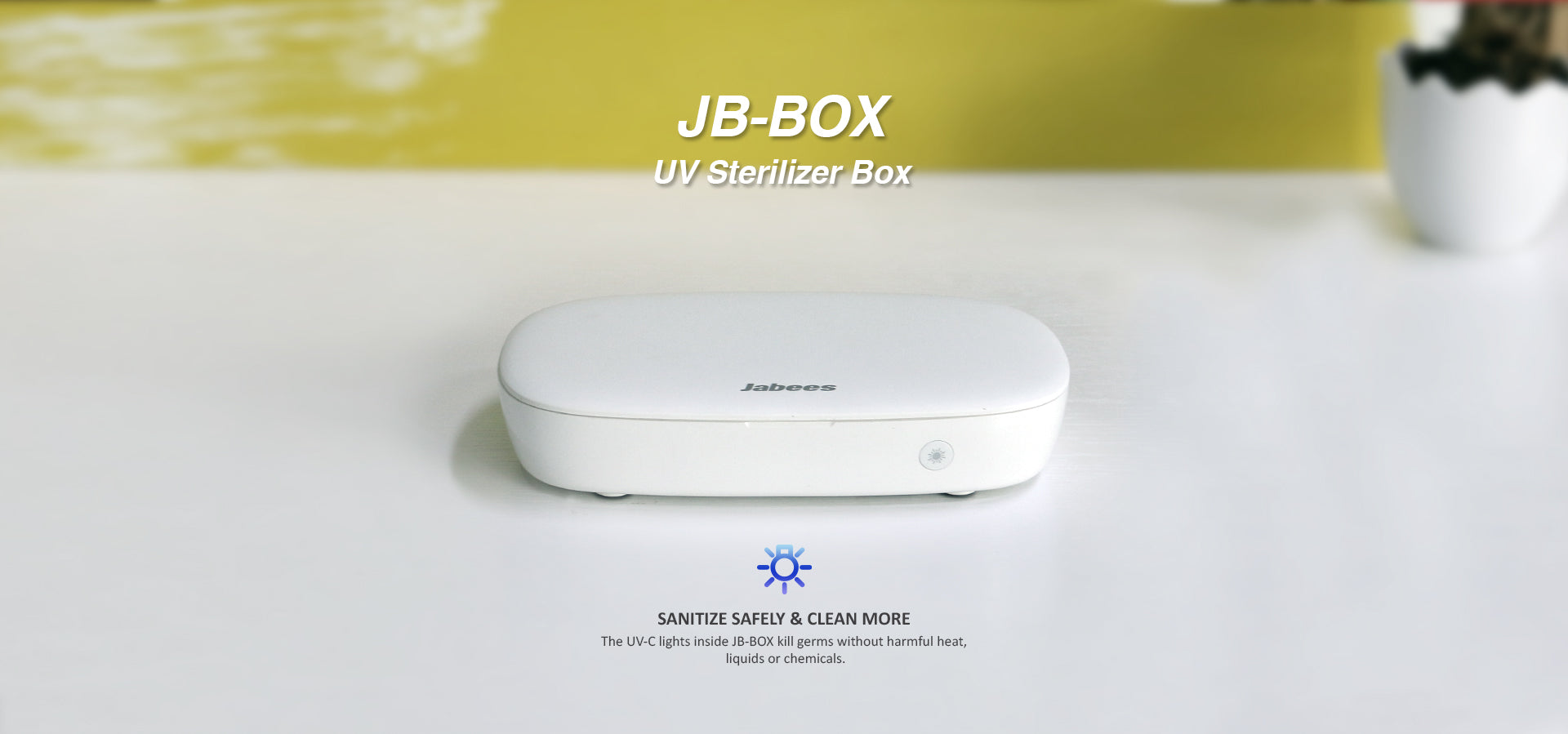 Jabees UV Sterilizer with wireless charging function White - New